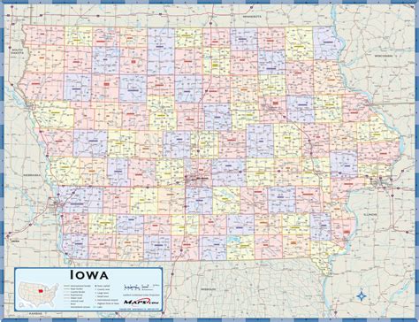 Printable Iowa County Map