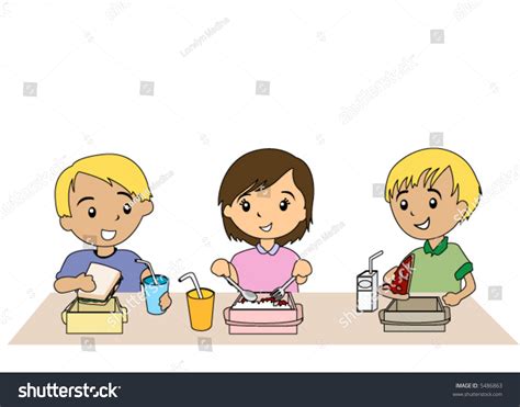 1,712 Children Eating School Lunch Cartoon Images, Stock Photos & Vectors | Shutterstock