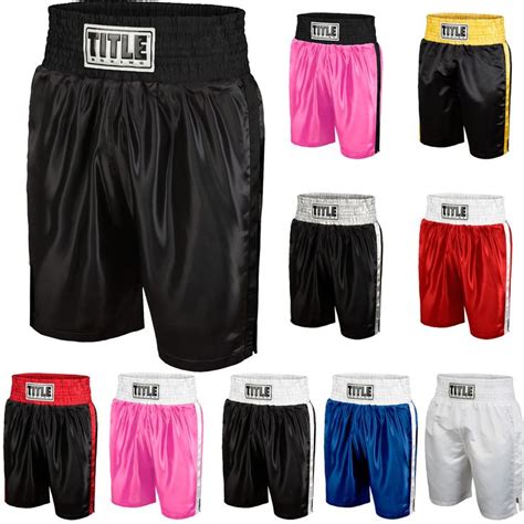 Title Boxing Classic Edge Satin Performance Boxing Trunks | Boxing ...