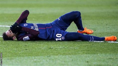 Neymar: Paris St-Germain's injured forward out for 'six to eight weeks' - BBC Sport