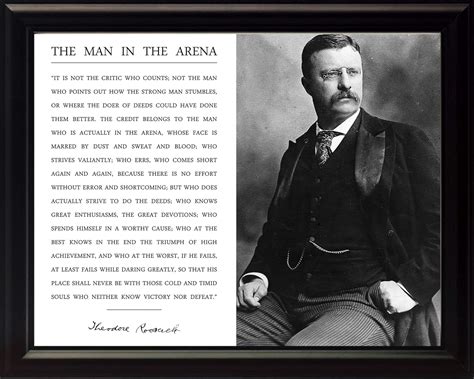 WeSellPhotos Theodore Teddy Roosevelt The Man in The Arena Quote 8x10 ...