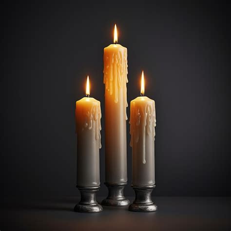 Premium Photo | Dark Halloween Candles Isolated