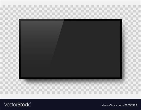 Realistic television screen on background tv Vector Image