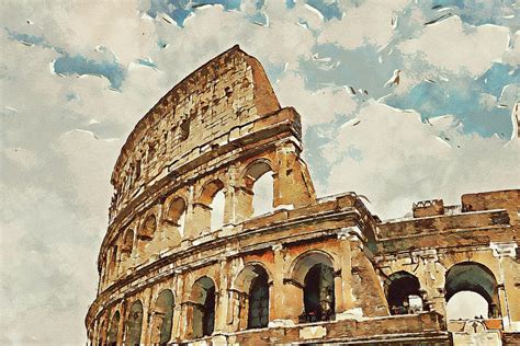 Colosseum, Rome - 19 Painting by AM FineArtPrints - Fine Art America