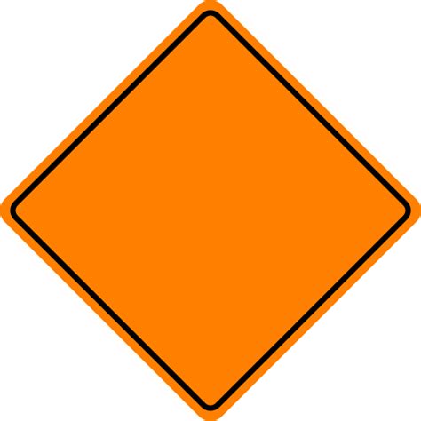 Orange Construction Sign Clip Art at Clker.com - vector clip art online, royalty free & public ...