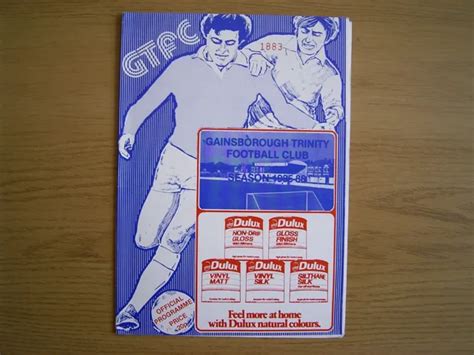 GAINSBOROUGH TRINITY V GOOLE TOWN Northern Premier League 1985-86 £1.00 - PicClick UK