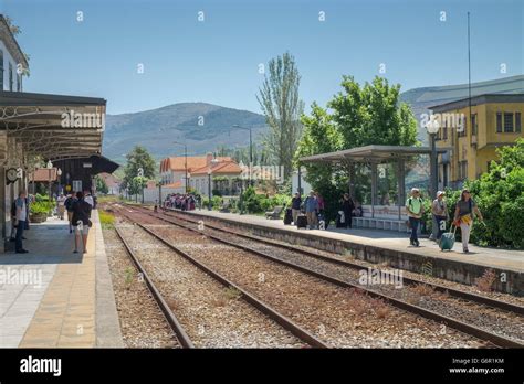 Pinhao village train station, a pretty village located in the Douro ...