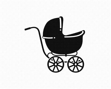 Drawing & Illustration Digital Baby Stroller SVG for Cricut Carriage ...