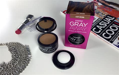 A Genius Way To Conceal The Gray : Gray Away Root Touch-Up Magnetic Powder - JennySue Makeup