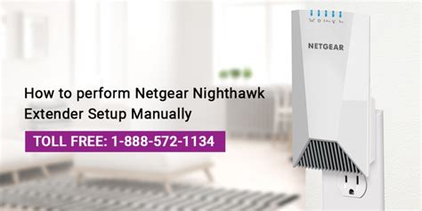 How to perform Netgear Nighthawk extender setup manually