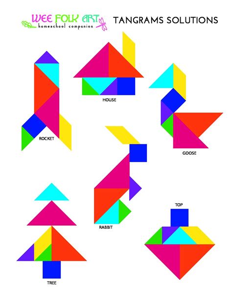 Tangrams Printables - Printable Word Searches