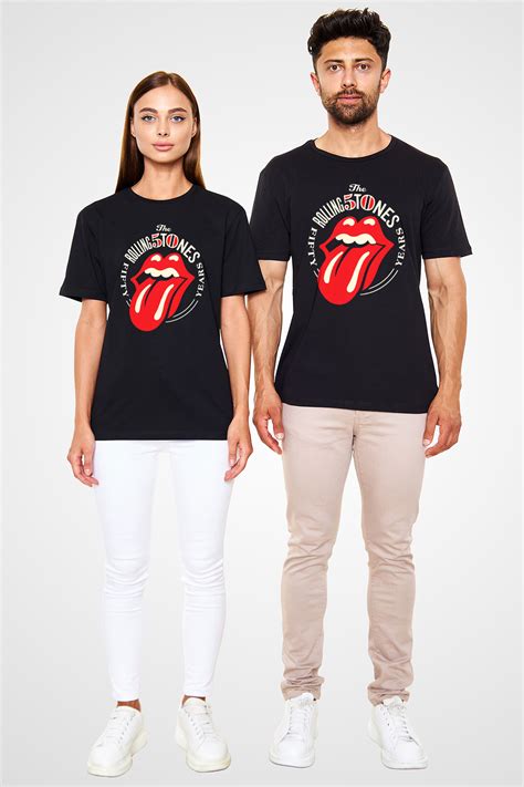 The Rolling Stones Logo Black Unisex T-Shirt - Tees - Shirts