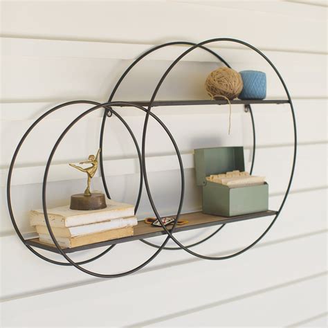 Double Circle Wall Shelf in 2023 | Wood shelves, Circle wall shelf ...