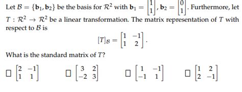 linear algebra - Standard matrix of a transformation, matrix representation - Mathematics Stack ...