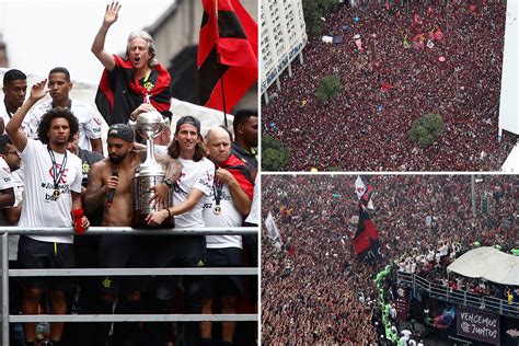 Flamengo fans bring Rio de Janeiro to standstill as thousands of fans ...