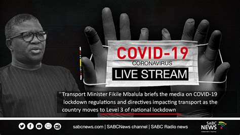 VIDEO: Transport Minister Fikile Mbalula briefs media on COVID-19 ...