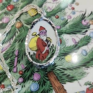 Spode Christmas Dishes, Spode Christmas Tree, Santa Dishes, Santa Pendant, Soldered Broken China ...