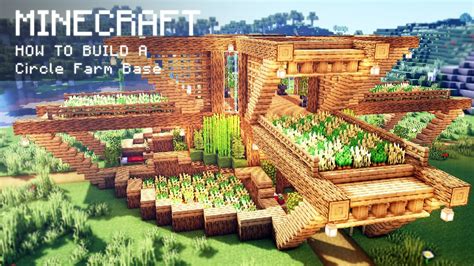 Minecraft: How to build a Circle Farm Base - YouTube