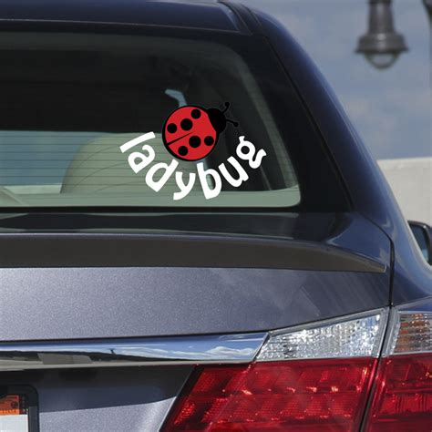 Car Vinyl Sticker LadyBug, Cute Decals For Cars, Windows, Doors, Any Color Auto Vinyl Stickers ...