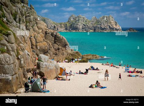 Porthcurno beach near Lands End, Cornwall, England Stock Photo - Alamy