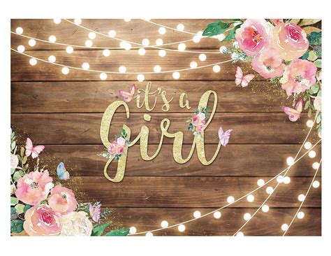 It's a Girl Backdrop Girl Baby Shower Vinyl Photo | Etsy