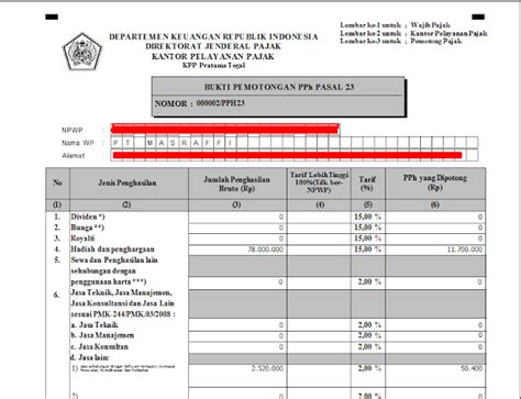 √ Contoh Soal dan Cara Mengisi Bukti Potong PPh Pasal 23 atas Hadiah dan Penghargaan - Mas Raffi