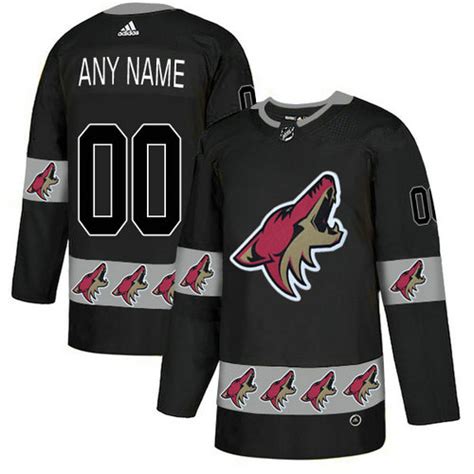 Men's Arizona Coyotes adidas Black Alternate Authentic Custom Jersey on ...