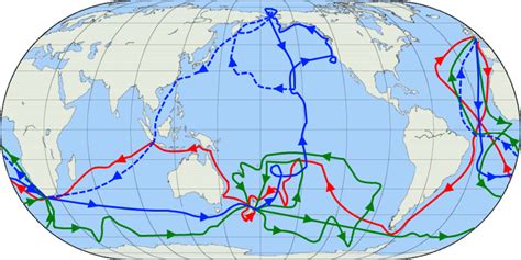 Cook's Voyages Map - Ages of Exploration