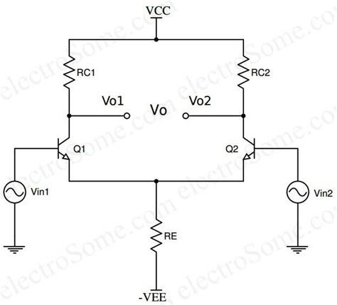 Differential Amplifier using Transistors