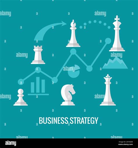 Business strategy with chess flat vector concept. Chess strategy for ...