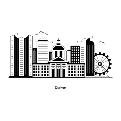 Denver Capital of Colorado 2781819 Vector Art at Vecteezy