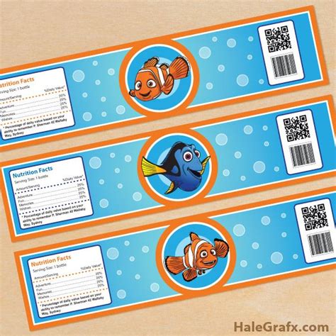 FREE Printable Finding Nemo Water Bottle Labels | Finding nemo party, Nemo party, Finding nemo ...