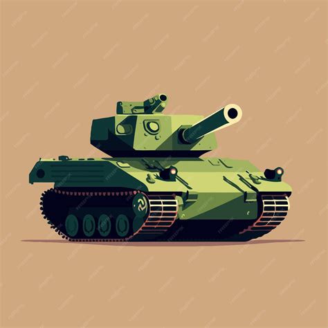 Premium Vector | Large tank military army vector cartoon color icon ...