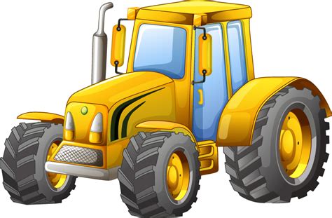 Yellow big tractor toy decal - TenStickers