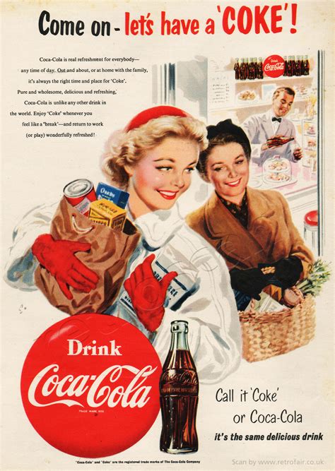 1954 Coca Cola via Retrofair Vintage Ads & Prints