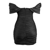 Divine Satin Corset Dress - Black