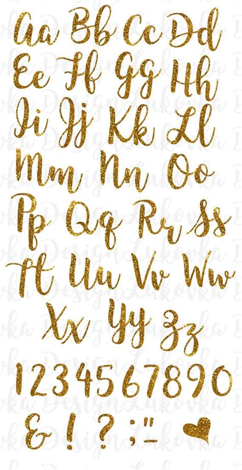 Gold font clipart #13 | Lettering alphabet, Clip art, Scrapbook letters