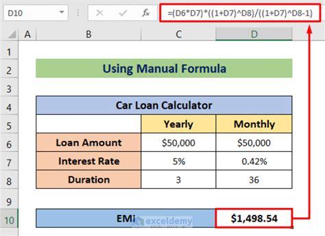 How to Make EMI Formula in Excel (with Suitable Example)