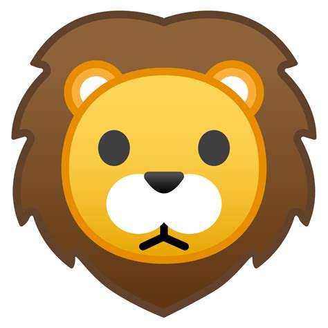 Lion face Icon | Noto Emoji Animals Nature Iconset | Google