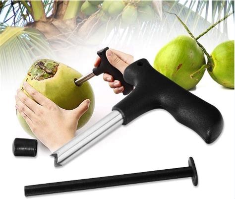 1PC Coconut Drill Opener Coco Water Punch Tap Drill Straw Open Hole Cutter DIY Coconut Opener ...