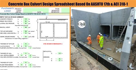 Concrete Box Culvert Design Spreadsheet Based On AASHTO 17th & ACI 318 ...