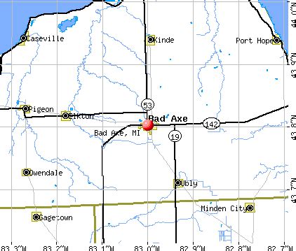 Bad Axe, Michigan (MI 48413) profile: population, maps, real estate, averages, homes, statistics ...