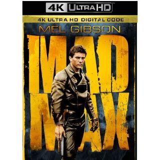 MAD MAX (1979 MEL GIBSON) (4K ULTRA HD UHD DIGITAL CODE) ITUNES INSTANT ...