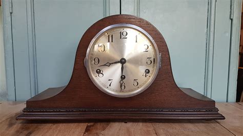 Vintage Westminster Chimes mantel clock, antique Napoleon Hat mantel ...