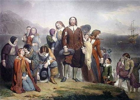 The Pilgrims landing on Plymouth Rock, 1620. | Colonial america, May flowers, Pilgrim