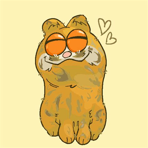 I had to draw him... He's a well loved boy. | Well Loved Garfield Plush ...