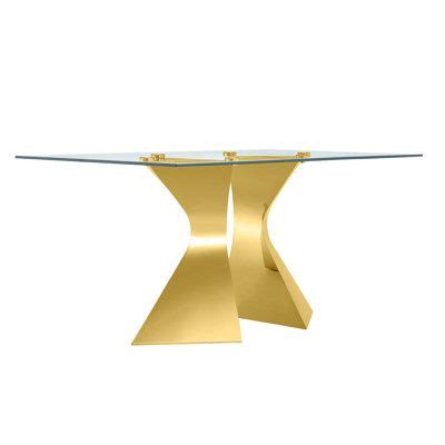ACEDÉCOR Rectangular 35.43'' L x 63'' W Dining Table | Wayfair | Glass dining table, Modern ...