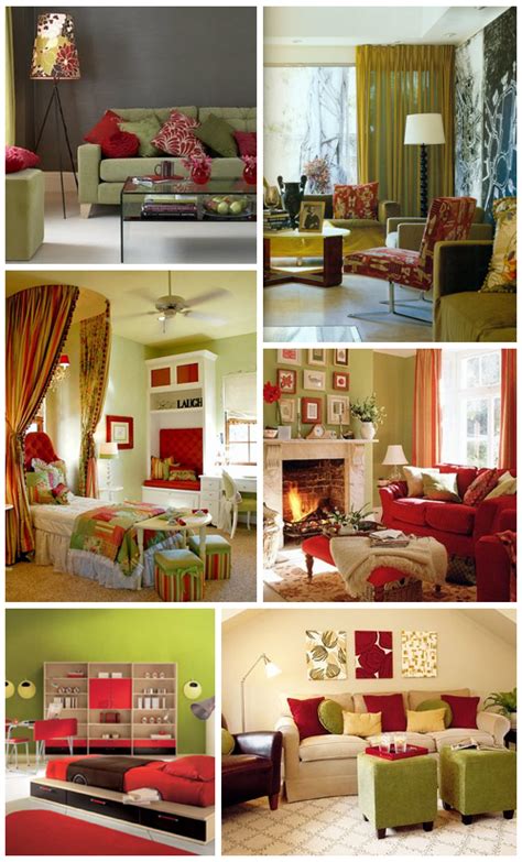 Red and Green Rooms | Living room green, Living room colors, Living ...