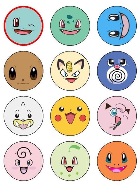 Pokemon Faces | Pokemon faces, Pokemon birthday party, Pokemon party