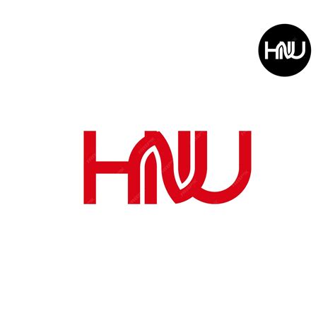 Premium Vector | Letter hnu monogram logo design